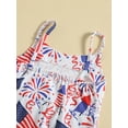 thumbnail image 5 of 4th of July Toddler Baby Girls Bell Bottom Jumpsuit Overalls Suspender Flared Pants Romper Independence Day Clothes, 5 of 9