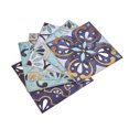 thumbnail image 4 of Floor Tile Stickers, Bright Color Retro Style Self Adhesive Tile Decals  For Kitchen Light Gray With Gilt Edging,Dark Green With Gilt Edging, 4 of 8