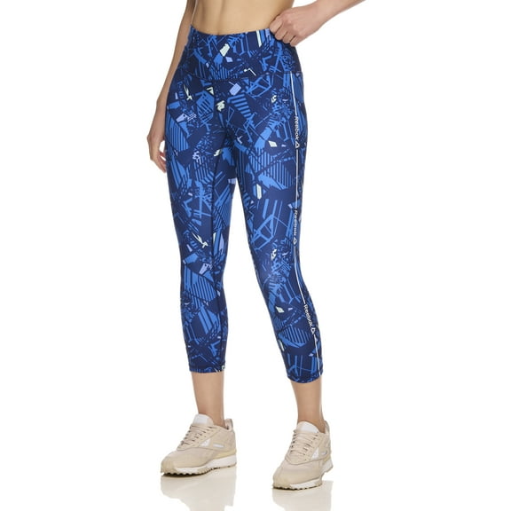 Reebok Women's and Women's Plus High-Rise Capri Leggings with Back Pocket, 22'' Inseam, Sizes XS-4X