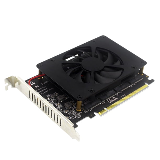 【PH44-F】PCIEX16 NVME M.2 MKEY SSD RAID array tarjeta adaptadora expansión placa base PCIE tarjeta dividida