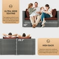 thumbnail image 6 of RADIATA 13-Piece wicker outdoor sectional with fire pit, patio furniture set with fire pit table, high back patio furniture set, large outdoor sectional, modern patio furniture set,Gray/Rust red, 6 of 9