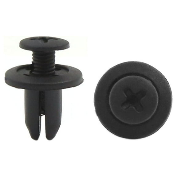 Unique Bargains Black Plastic Push-in Bumper Fender Door Rivets Fastener Clips 7mm Hole 20PCS