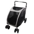 thumbnail image 2 of Medium Foldable Dog Stroller Full Zipper Large Space Strong Bearing Capacity Breathable Pet Stroller for Outdoor Travelling, 2 of 7