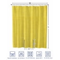 thumbnail image 4 of Split Shower Curtain for Transfer Bench, Yellow Burlap Texture Fabric Shower Curtains for Bathroom, Farmhouse Vintage Yellow Tub Sliding Transfer Bench Waterproof Bath Curtains 72"x84", 4 of 9