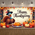 thumbnail image 4 of Festive Turkey Theme Autumn Leaves Happy Thanksgiving Banner for Holiday Celebration Family Gathering Fall Decoration, 4 of 9