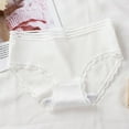 thumbnail image 2 of lulshou Womens Underwear Cotton Mid-Waist Soft Skin-Friendly Briefs Breathable & Comfortable for All-Day Wear Women's Panties, White, M, 2 of 3