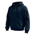 thumbnail image 4 of Eygvbb Men's Quarter Zip Hoodie Long Sleeve Pullover Sweatshirt With Zipper Pockets Drawstring Hood Loose Fit Versatile Trendy Casual Top, 4 of 7