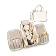 thumbnail image 1 of Bolsa de maquillaje Prite impermeable para viajes y cosméticos, color beige, 1 of 7