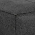 thumbnail image 6 of Simpli Home Simpli Home Brody Boho Square Pouf in Distressed Black Faux Leather, 6 of 7
