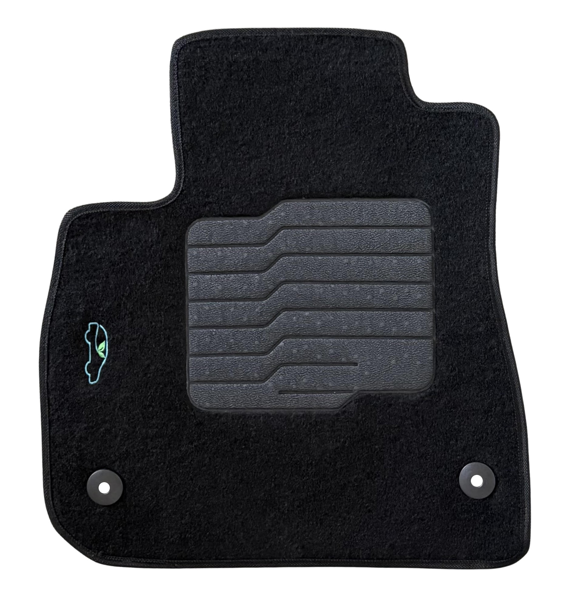ecoMats Carpet Floor Mats Fit for 2016 to 2025 Chevrolet Malibu, with Driver Non-Slip Heel Pad and Safety Locks, Front and Rear, Black