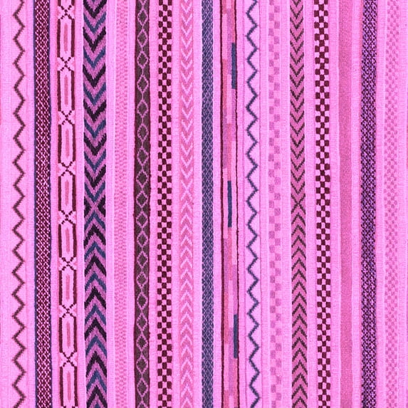 Ahgly Company Indoor Square Abstract Purple Modern Area Rugs, 4' Square