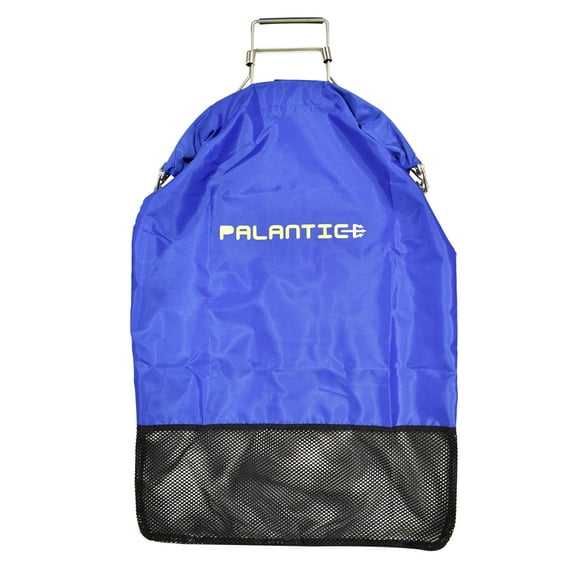 Palantic Blue Lobster Fish Catch Gear Nylon Game Bag Net with Squeeze Open Handle