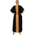thumbnail image 2 of HAPPY BAY Women's Summer Loungewear Plus Size Caftan Maxi Boho Nightwear 2X-3X Orange, Solid, 2 of 4