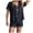Blue, variant on felwors Women's Witch Cat Potion Pajama Sets Short Sleeve Magic Kitten Halloween Blue for Size XXXXXL