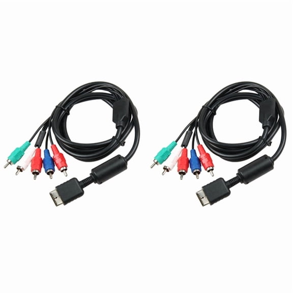 2X Ypbpr for PS2// Slim HDTV-Ready TV HD Component AV Cable 5-Wire 6FT Black