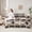 White Brown Black, variant on jejeloiu Boho Exotic Style 7-Piece Twin Bedding Sets,Bohemian Bull Skull Bedding Comforter Set,Brown Black Aztec Sheet Sets For Boys Teens,Microfiber Bedroom Decor Reversible