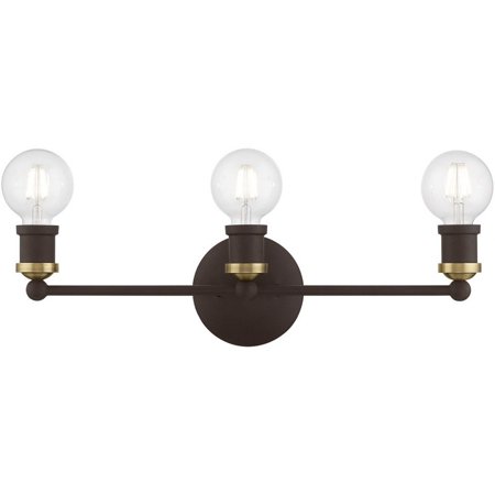 

3 Light Ada Bathroom Light in Transitional Style-5.13 inches Tall and 20.25 inches Wide-Antique Brass Finish Bailey Street Home 218-Bel-4821228