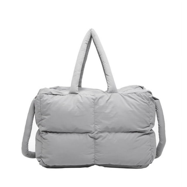 Bolso Satchel Puffy Puffer Tote Bag Acolchado Suave para Mujer