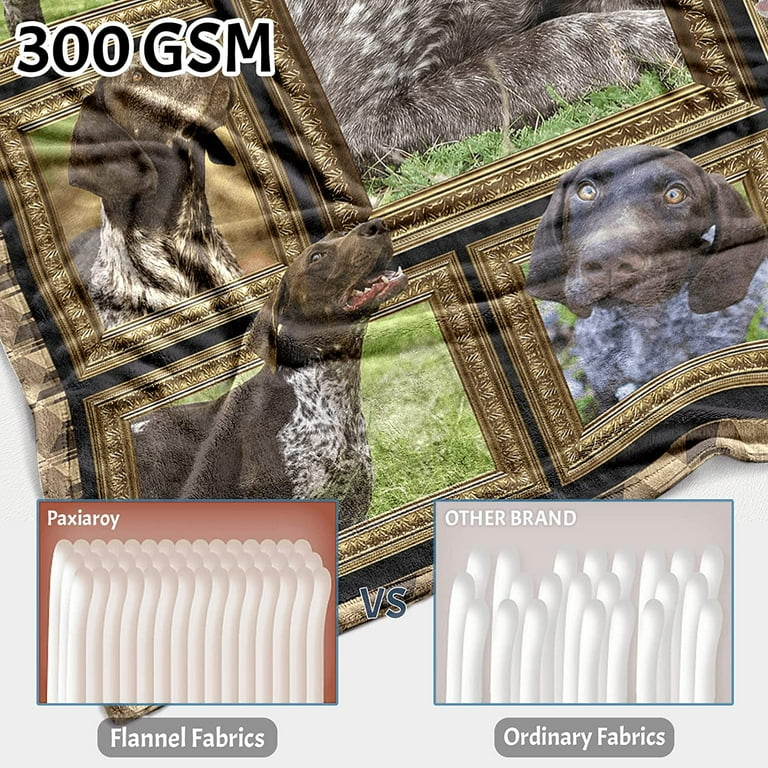 German Shorthaired Pointer Dog Blanket Fleece Throw Blanket for Couch Bed Soft Cozy Warm Flannel Blankets and Throws for Sofa Living Room Gifts for