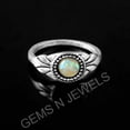 thumbnail image 3 of Gems N Jewels Pretty Ethiopian Opal Band Ring 925 Sterling Silver Jewelry, 3 of 3