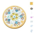 thumbnail image 2 of PATLOLLAV DIY Coaster with Glass Mosaic Tiles, Mixed Color Mosaic Kit with Bamboo Coaster, Crafts for Adults Mosaic, Crafts Materials Package, Mosaic ,Gift for Birthday Mom (Square,Round), 2 of 5