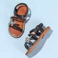 thumbnail image 7 of Duqingm Girls Summer Shoes Toddler Girls Sandals Soft Rubber Princess Flat Shoes Summer Flower Girl Shoes Black,12.5, 7 of 7