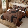 thumbnail image 3 of Manfei Minimalist Floral Stripes Quilt Full 3-Piece,Vintage Aesthetics Full Bedspread Sets,1 Coverlet and 2 Pillowcases, 3 of 7
