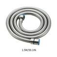thumbnail image 4 of Hiroekza Handheld Shower Hose for Bathroom Extra Long 59 Inch - Flexible, Leak-Free, 1/2 Inch Connector Hand Held Shower Head Hose Silver, 4 of 5