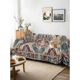 thumbnail image 3 of Boho Colorful Couch Cover for 2 Cushion Couch, Ethnic Modern Geometric Abstract Art Washable Love Seat Sofa Covers Slipcover, Throw Sofa Covers for Pets, Furniture Protector 71"x102", 3 of 9
