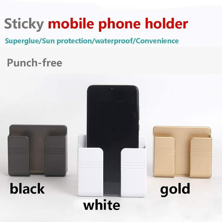 Wall Mount Cell Phone Holder, Self-Adhesive Wall Phone Stand with