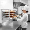 thumbnail image 2 of Wall Mounted Kitchen Rack 5-Tier – Space-Saving Aluminum Baking Pan Storage Shelf with 3 inch Spacing, Heavy Duty Commercial Organizer for Bakeries & Restaurants – 21x17.7x13 inches, 2 of 5