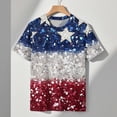 thumbnail image 5 of YLHFASHION T-Shirts Graphiques pour Femmes 4 Juillet Col Rond 2025 Drapeau Américain Manches Courtes Indépendance T-shirt d'Été Liquidation T-shirt à Manches Courtes pour Femmes, 5 of 5