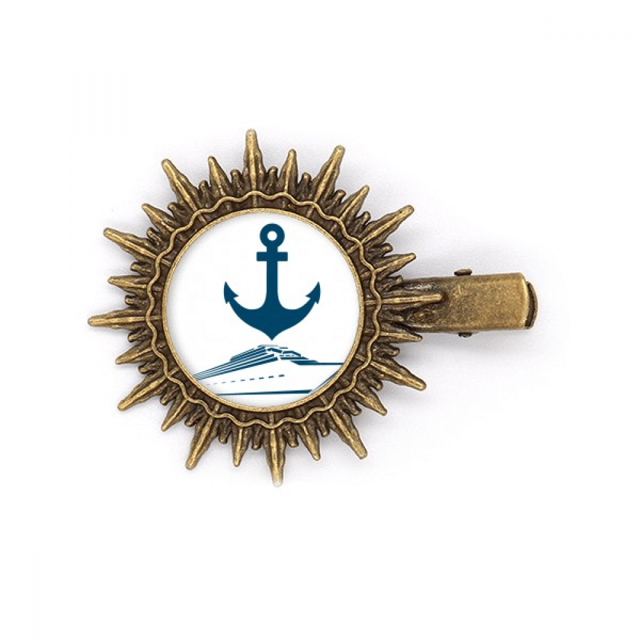 Anchor Ferry Navigation Objets Hairpin Sun Headwear Retro Metal Clips Pin