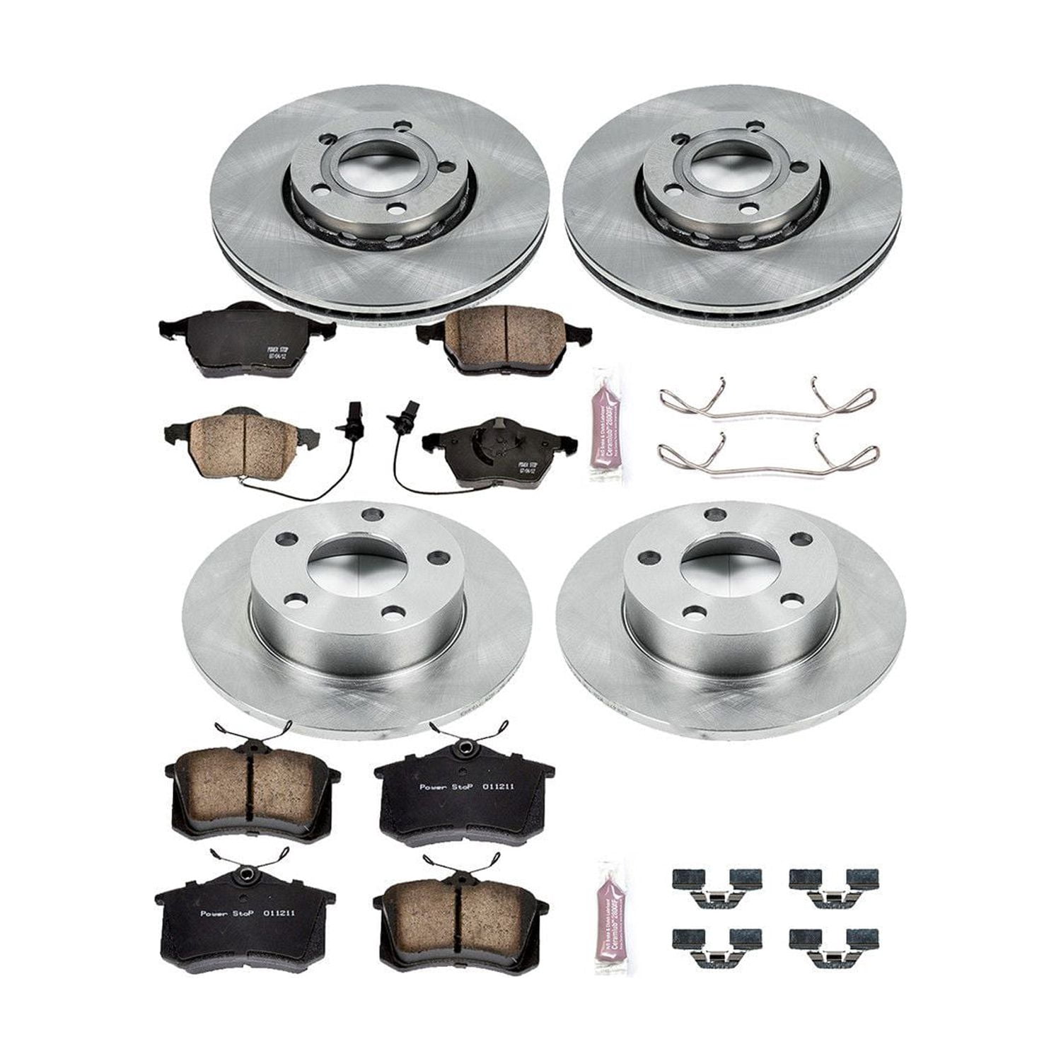 Power Stop Front and Rear Stock Replacement Brake Pad and Rotor Kit KOE2800