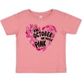 thumbnail image 3 of Inktastic In October We Wear Pink Breast Cancer Awareness Heart Boys or Girls Baby T-Shirt, 3 of 5