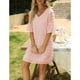thumbnail image 1 of Vestido de gasa, vestido corto de verano, vestido de lunares en V, vestido de manga corta, rendimiento impulsado, 1 of 7
