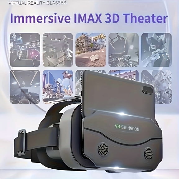 Immersive 3D VR Headset Dual Vision for Smartphone PC Console Games Movies Training Adjustable Lightweight Gift All Ages