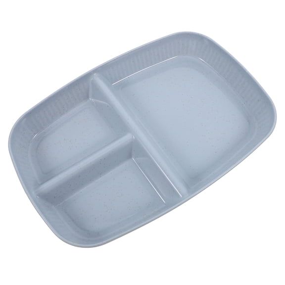 COMPUKAS Sectioned Plate Rectangular Plastic Food Separation for Home Use 1Pack