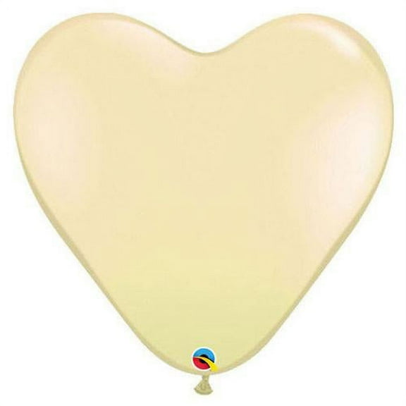 LOONBALLOON Hearts Balloons, 15″ HEARTS - IVORY SILK