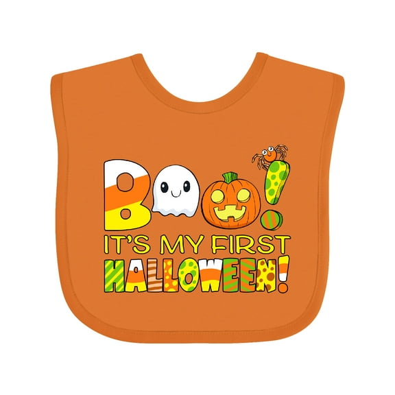 Inktastic Boo It's My First Halloween Boys or Girls Baby Bib
