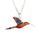 thumbnail image 3 of Juego de aretes y cadena con dije colibri ZVEZDA plata mexicana ley .925 Naranja, 3 of 5