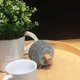 thumbnail image 4 of Handmade 14 Pcs Set with Sheep Shaped Holder, Wool Felt Round Cup Mat For Drink,CoFFee&Tea (Grey Round), 4 of 4