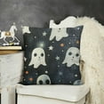 thumbnail image 2 of SHANXI Halloween Pillow Covers Black And White Ghost Throw Pillow Covers Farmhouse linen Pillowcases Decoration Outdoor Halloween Pillows Decorative For Halloween Home Sofa Decor 18x18in, 2 of 5