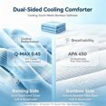 thumbnail image 4 of BedTreat Queen Size Cooling Comforter Blue/Gray Reversible, Lightweight Breathable Summer Bedding for Hot Sleepers & Night Sweats(88"x92"), 4 of 6