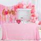 thumbnail image 1 of B-Cool Mantel Rosa Con Lentejuelas Para Mesa, Elegante Decoración De Boda, Manteles Rectangulares Para Fiestas, Cortinas De Mesa Con Lentejuelas Para Patio, Cumpleaños, 90 X 90 Pulgadas, 1 of 5