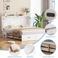 thumbnail image 7 of Puremind Murphy Bed Queen with Mattress, Cabinet Bed with USB Ports and Storage Drawer, Hidden Murphy Bed for Home/Small Space, White, 7 of 7
