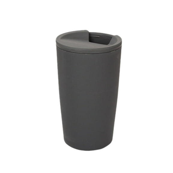 Ikohbadg Travel Mug, Coffee Travel Mug, Insulated Coffee Cup with Lid, Leakproof Coffee Thermos, Coffee Tumbler for Hot & Cold Drinks, Reusable ABS Coffee Cup for Men Women, Gray