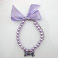 thumbnail image 1 of PETFAVORITES Collar de perlas de cristal para perro, joyería con diamantes de imitación brillantes, dije de hueso grande para mascotas, gatos, perros pequeños, niñas, taza de té, chihuahua, yorkie, ro, 1 of 1