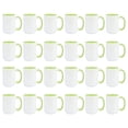 thumbnail image 2 of Ceramic 15oz White Sublimation Coffee Mug, Green, Case of 12, 2 of 2