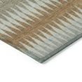 thumbnail image 5 of HomeRoots 590817 3 x 5 ft. Orange Gray & Beige Striped Washable Indoor & Outdoor Rectangle Area Rug, 5 of 5